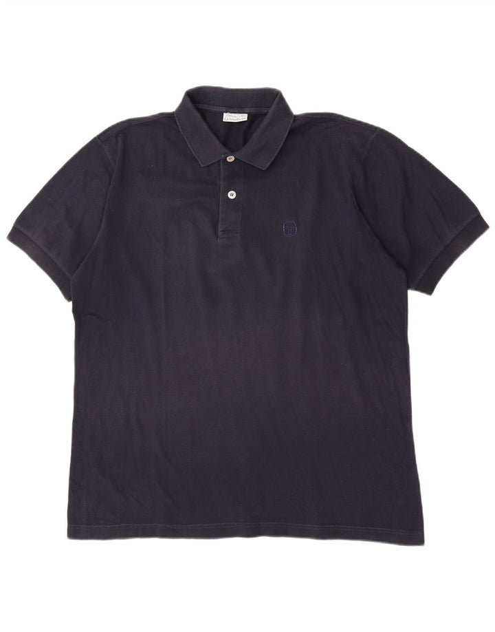 Sergio Tacchini Herre poloshirt Stor marineblå bomuld