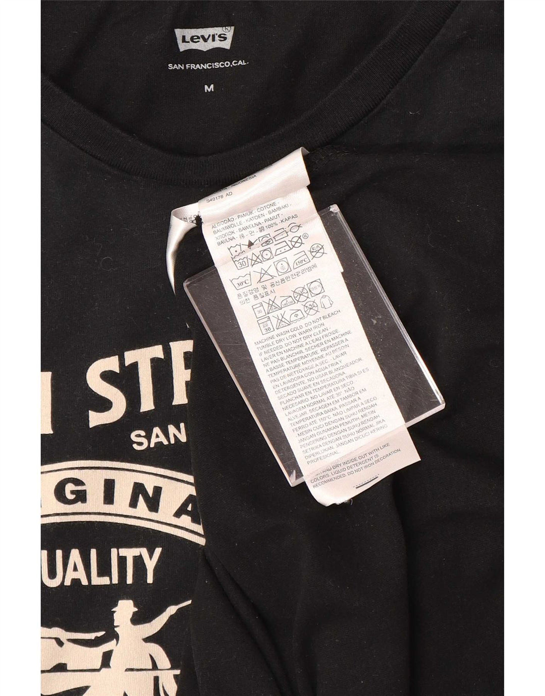Levi's Herre grafisk T-shirt top mellem sort bomuld