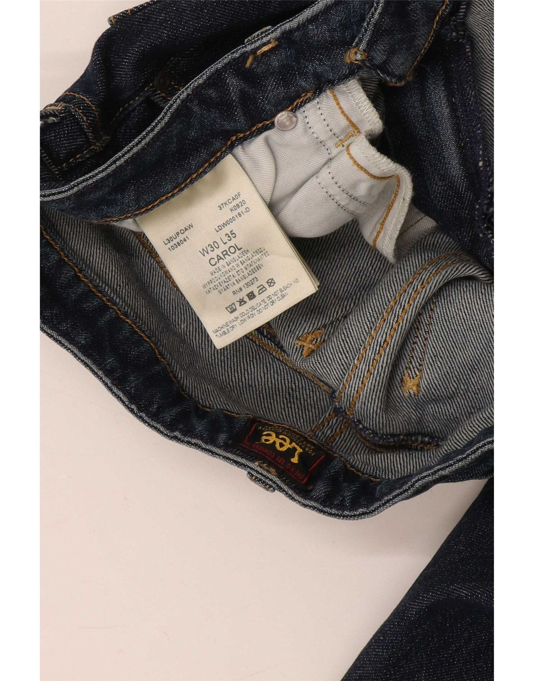 Lee Dame Carol Straight Jeans W30 L35 Marineblå Bomuld