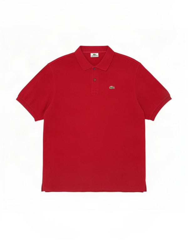 Lacoste Polo skjorte til mænd str. 9 4XL Bourgogne bomuld