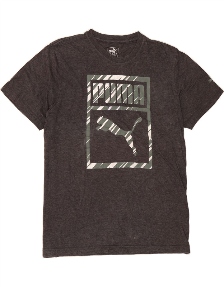 PUMA Mens Graphic T-Shirt Top XL Grey Vintage Puma and Second-Hand Puma from Messina Hembry 