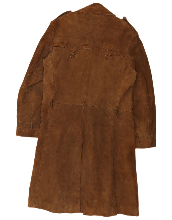 Vintage herre ruskind trenchcoat UK 36 lille brun