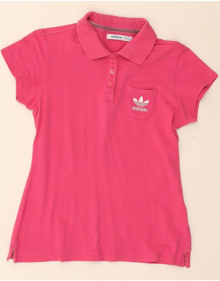 ADIDAS Womens Polo Shirt IT 40 Small Pink Cotton Vintage Adidas and Second-Hand Adidas from Messina Hembry 