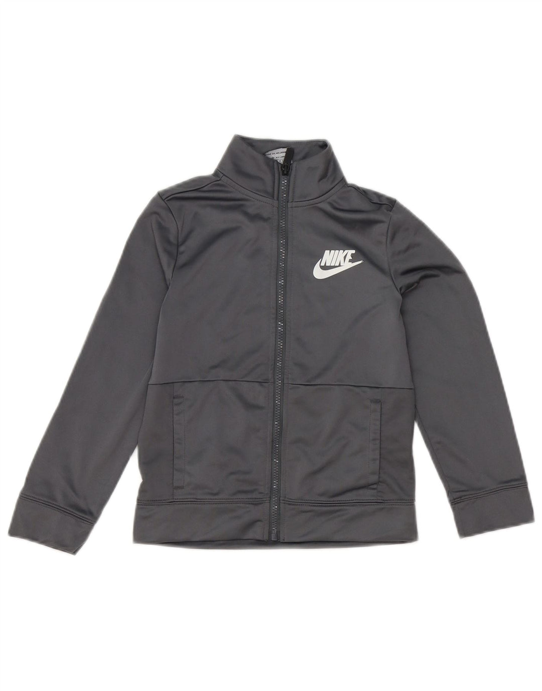 Nike drenge træningsdragt topjakke 6-7 år stor grå polyester