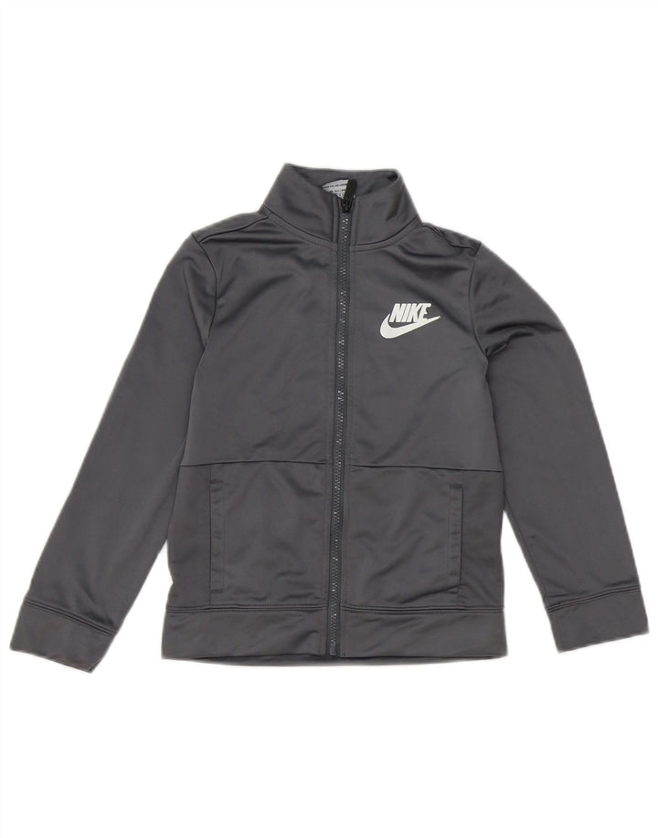 Nike drenge træningsdragt topjakke 6-7 år stor grå polyester