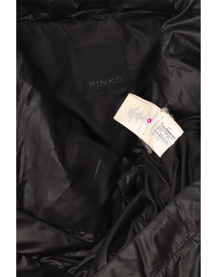 Pinko polstret jakke til kvinder UK 10 Lille sort polyester
