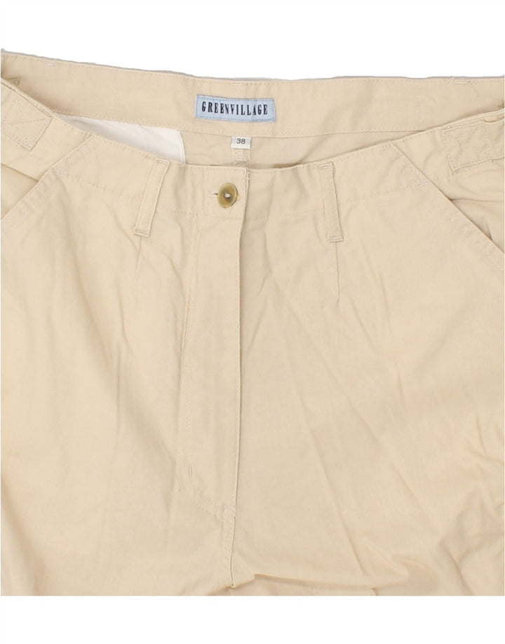 VINTAGE Womens Cargo Shorts EU 38 Medium W30  Beige Cotton Vintage Vintage and Second-Hand Vintage from Messina Hembry 