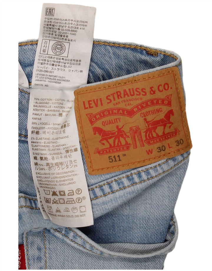Levi's Herre 511 Slim Jeans W30 L30 Blå Bomuld