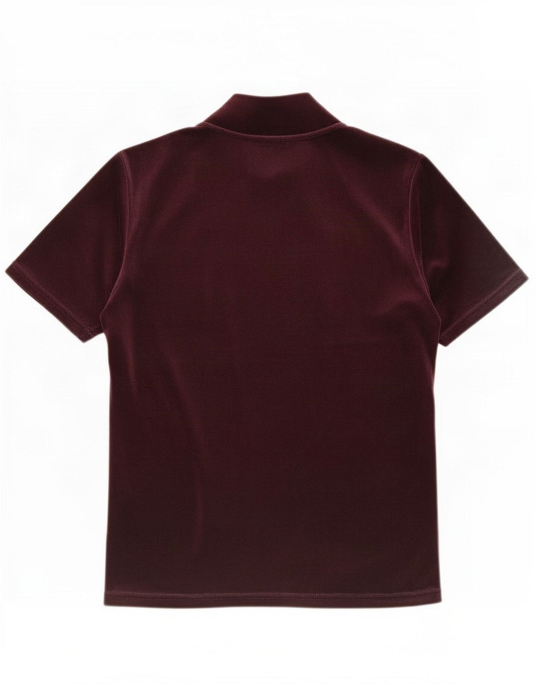 Vintage dame velour T-shirt top UK 12 Medium Burgundy Polyester