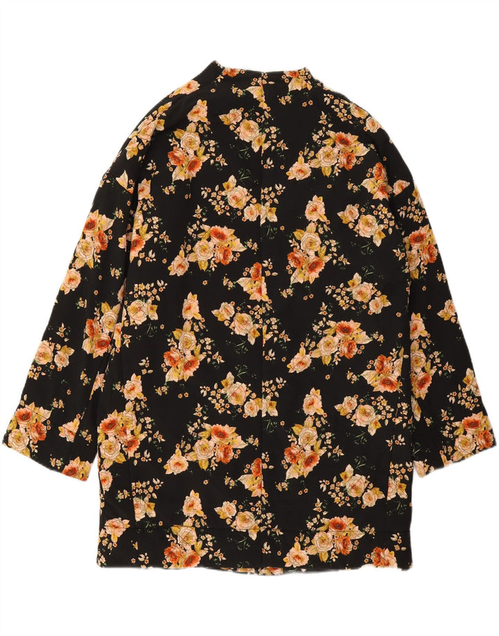 ZARA Womens Open Blazer Jacket UK 6 XS Black Floral Vintage Zara and Second-Hand Zara from Messina Hembry 