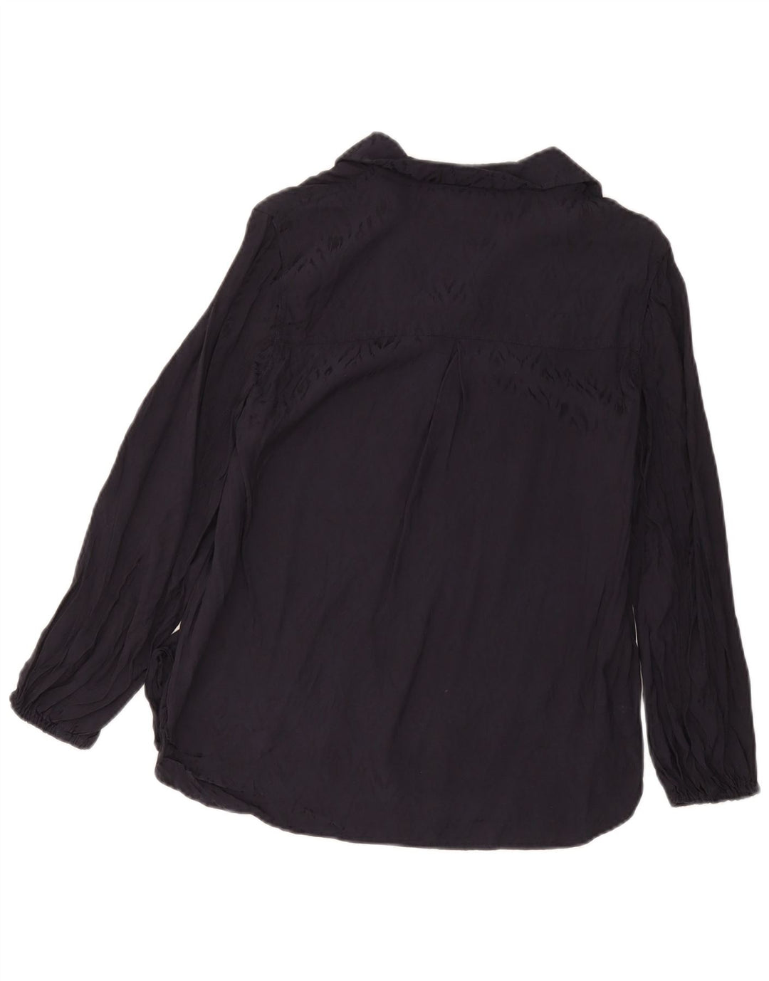 Marks & Spencer Dame Pullover Shirt UK 12 Medium Navy Blue Viscose