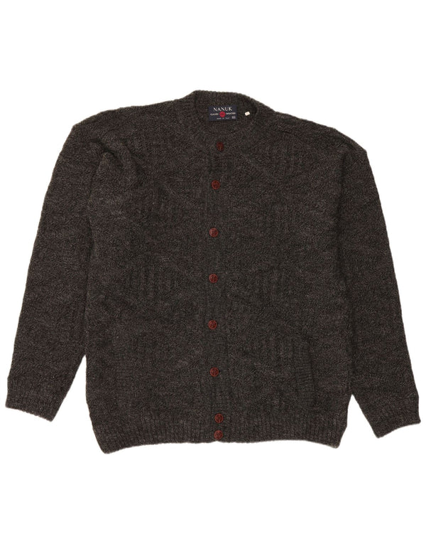 Nanuk Herre Cardigan Sweater 2XL Grå Flecked Acryl