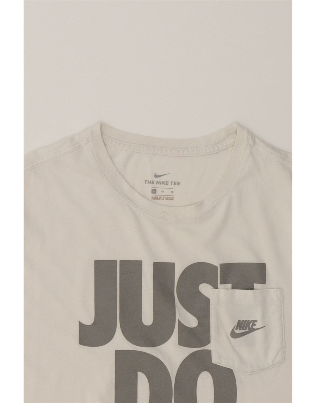 NIKE Mens Graphic T-Shirt Top XL White Cotton Vintage Nike and Second-Hand Nike from Messina Hembry 