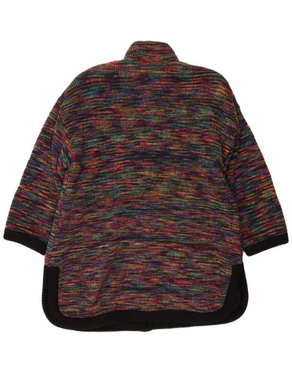 Vintage Dame Longline Cardigan Sweater UK 18 XL Flerfarvet Flecked