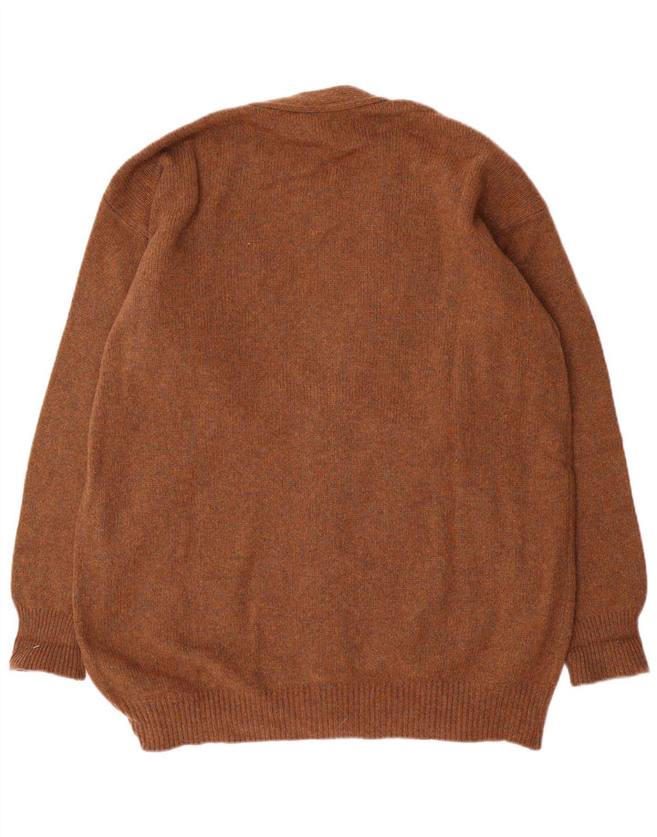 Vintage herre cardigan sweater XL brun