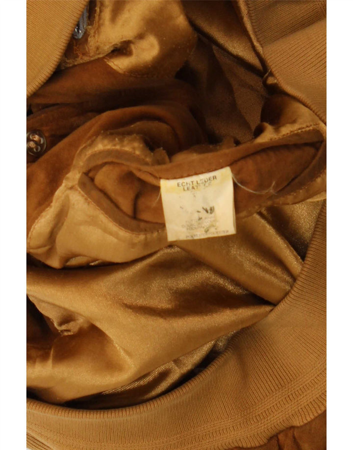Vintage herre ruskind bomberjakke UK 40 Stort beige læder