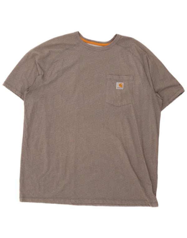 Carhartt Herre Relaxed Fit T-Shirt Top XL Grå Polyester