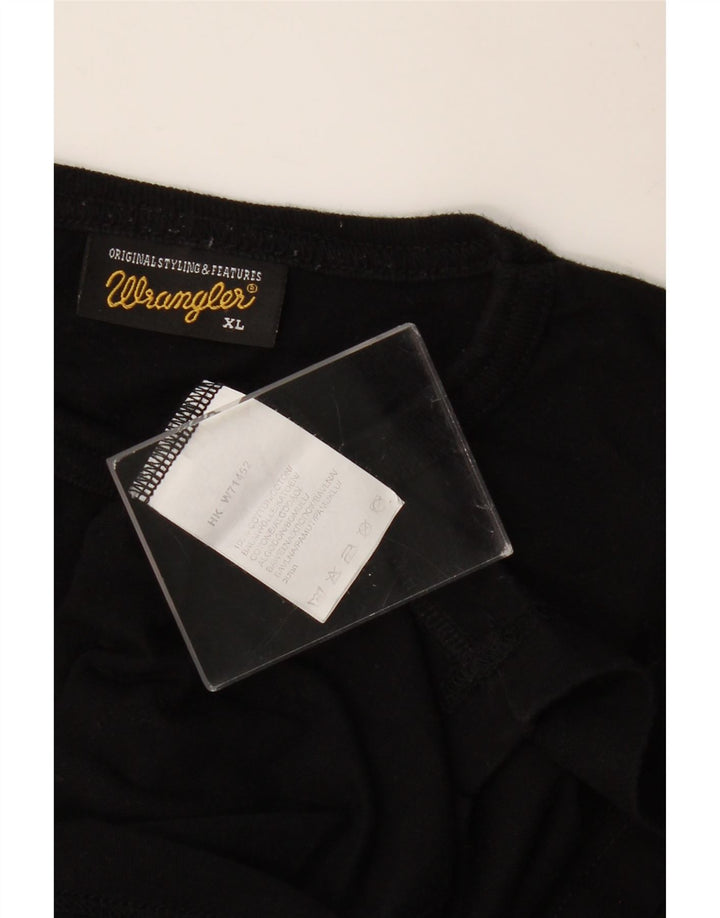 WRANGLER Herre T-Shirt Top XL Sort Bomuld