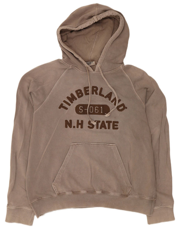Timberland Grafisk hættetrøje til mænd XL brun bomuld