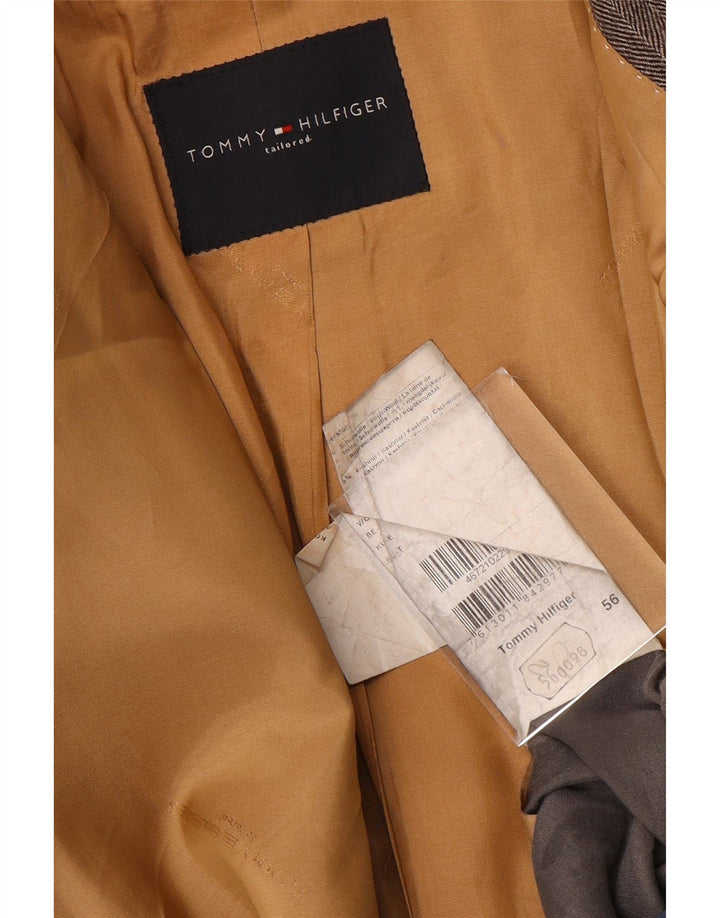 Tommy Hilfiger Herre 2-knaps blazerjakke IT 56 3XL Grå sildebensuld