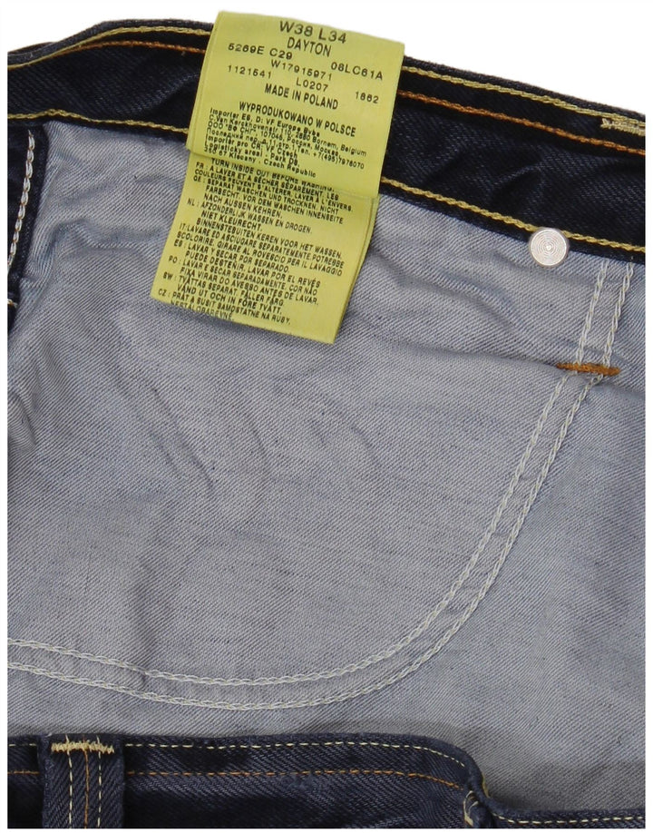 WRANGLER Herre Dayton Straight Jeans W38 L31 Blå Bomuld