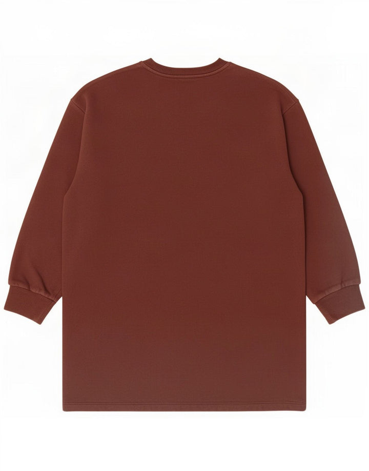 Zara Graphic Sweatshirt Jumper UK 16 Stor brun bomuld