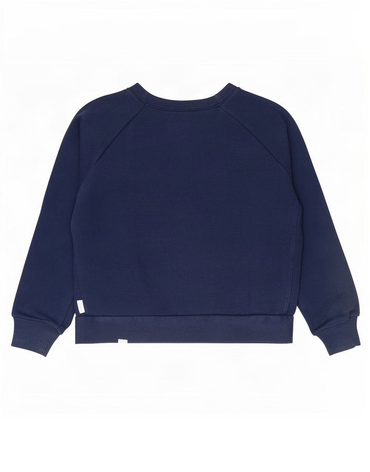 Reebok Dame Grafisk Oversized Sweatshirt Jumper UK 12/14 Medium Navy Blue