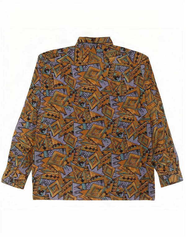 Vintage herre fløjlstrøje XL flerfarvet geometrisk