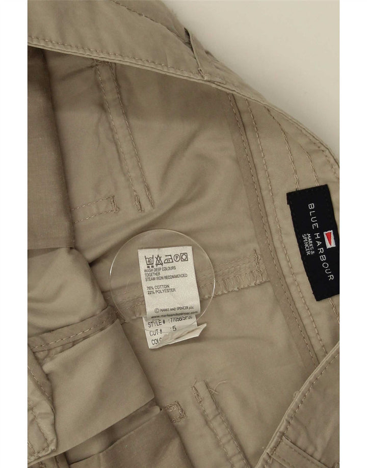 Marks & Spencer Herre Blue Harbor Bermuda Shorts W34 Stor Beige Bomuld