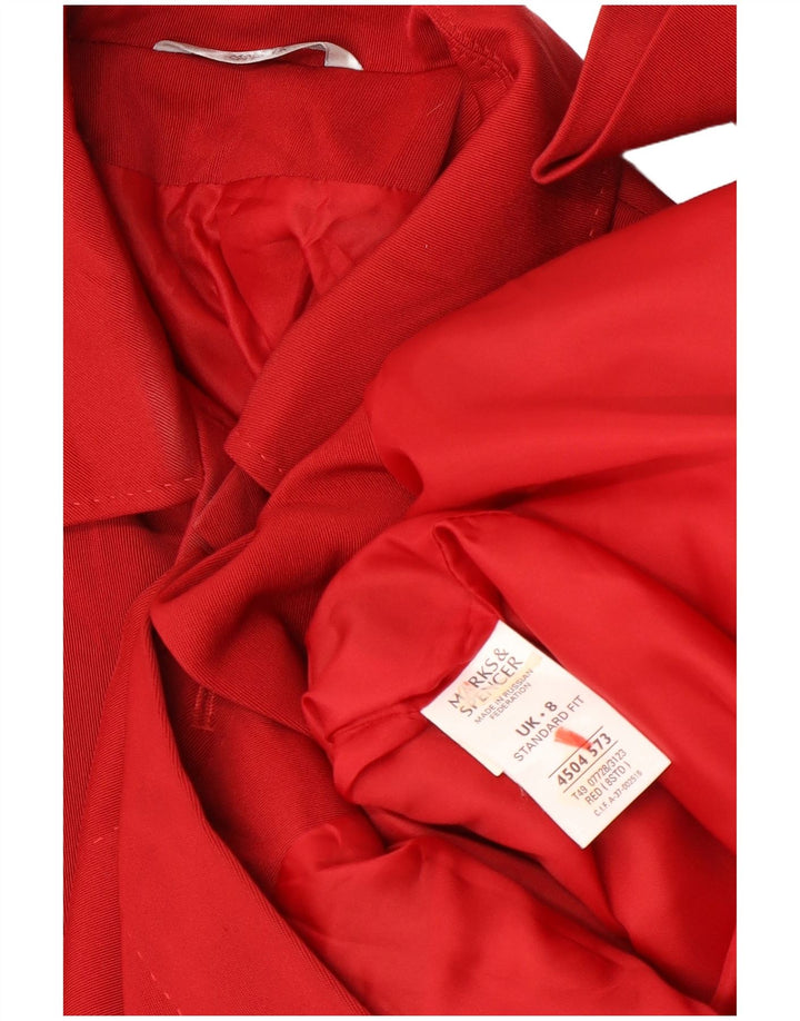 Marks & Spencer Overfrakke til kvinder UK 8 Lille rød polyester