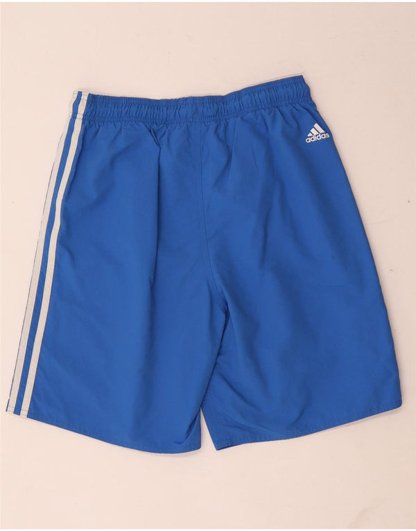 Adidas drenge grafiske sportsshorts 15-16 år blå polyester