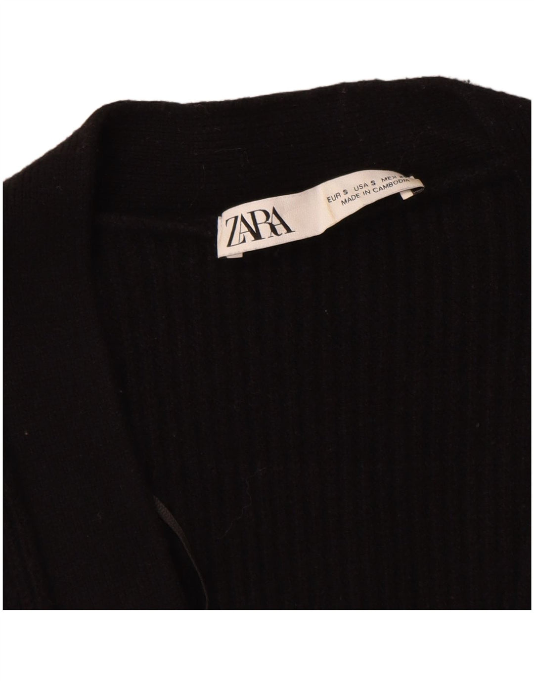Zara Dame Oversized Cardigan Sweater UK 10 Small Black