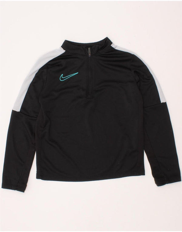 Nike Boys Dri Fit Pullover Træningsdragt Top 4-5 år Small Black Colourblock