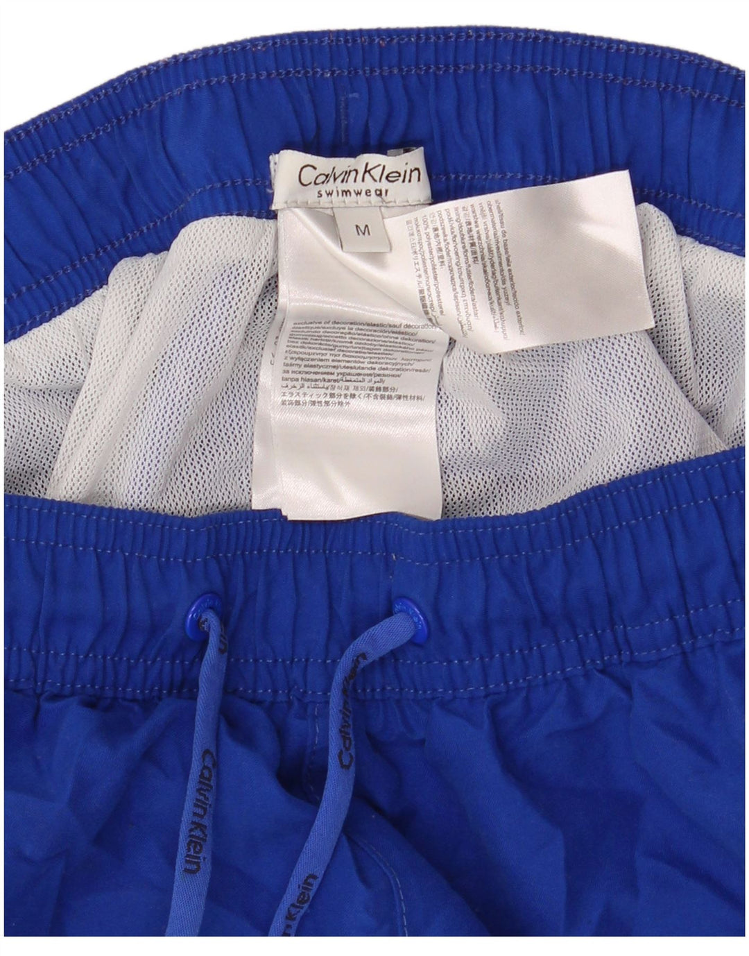 Calvin Klein Grafiske svømmeshorts til kvinder UK 12 Medium Blue Colourblock