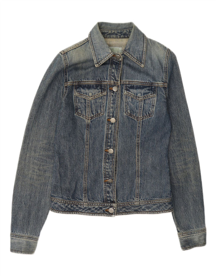 Jigsaw Dame Oversized Denim Jacket UK 8 Small Blue Cotton