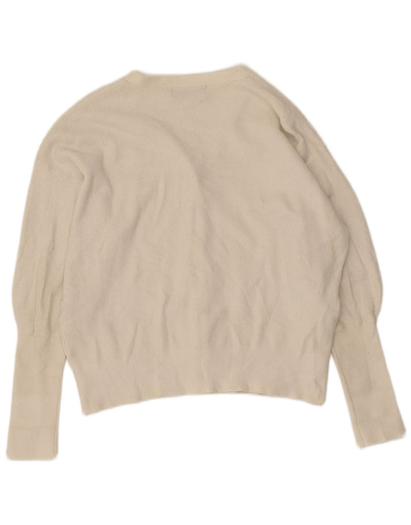 Marks & Spencer Dame Cardigan Sweater UK 14 Medium Beige Viscose