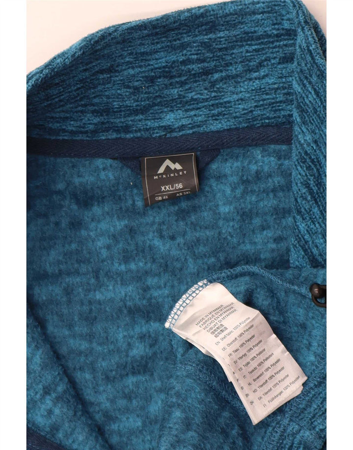 MC Kinley Herre Fleecejakke UK 46 3XL Blå Flecked Polyester