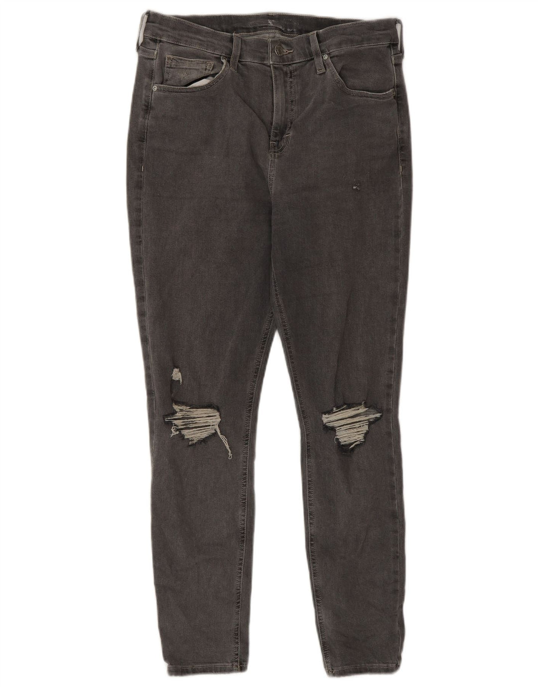 Topshop Dame Distressed Slim Jeans W30 L26 Grå Bomuld