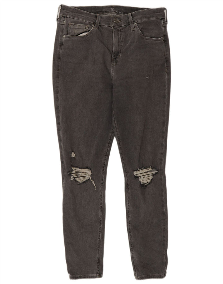 Topshop Dame Distressed Slim Jeans W30 L26 Grå Bomuld