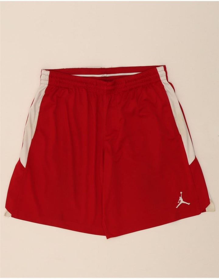 JORDAN Mens Sport Shorts 2XL  Red Colourblock Polyester Vintage Jordan and Second-Hand Jordan from Messina Hembry 