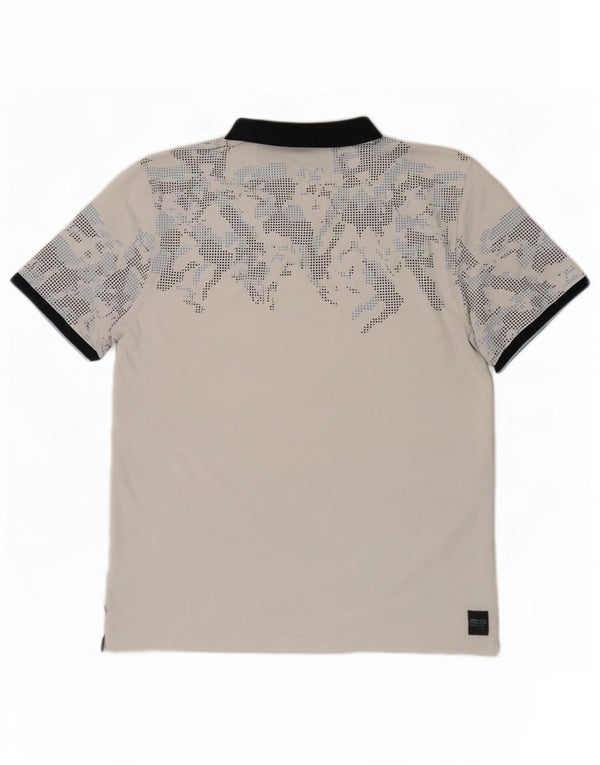 Calvin Klein Herre Polo Shirt XL Hvid Camouflage Bomuld