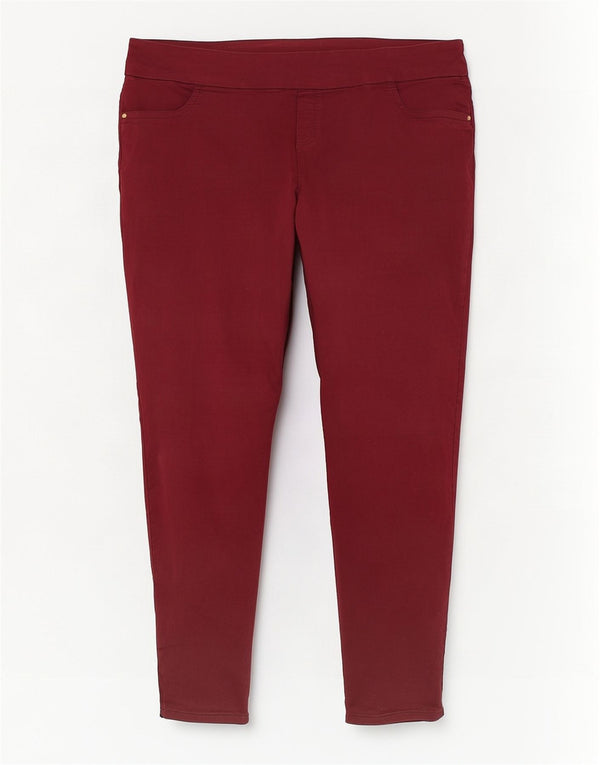Marks & Spencer Dame Autograph Casual Bukser UK 26 5XL W52 L30 Burgundy