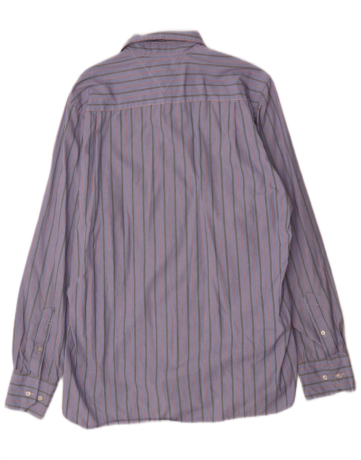 Tommy Hilfiger Herre Custom Fit skjorte Størrelse 15 1/2 16 Medium Blå Stribet