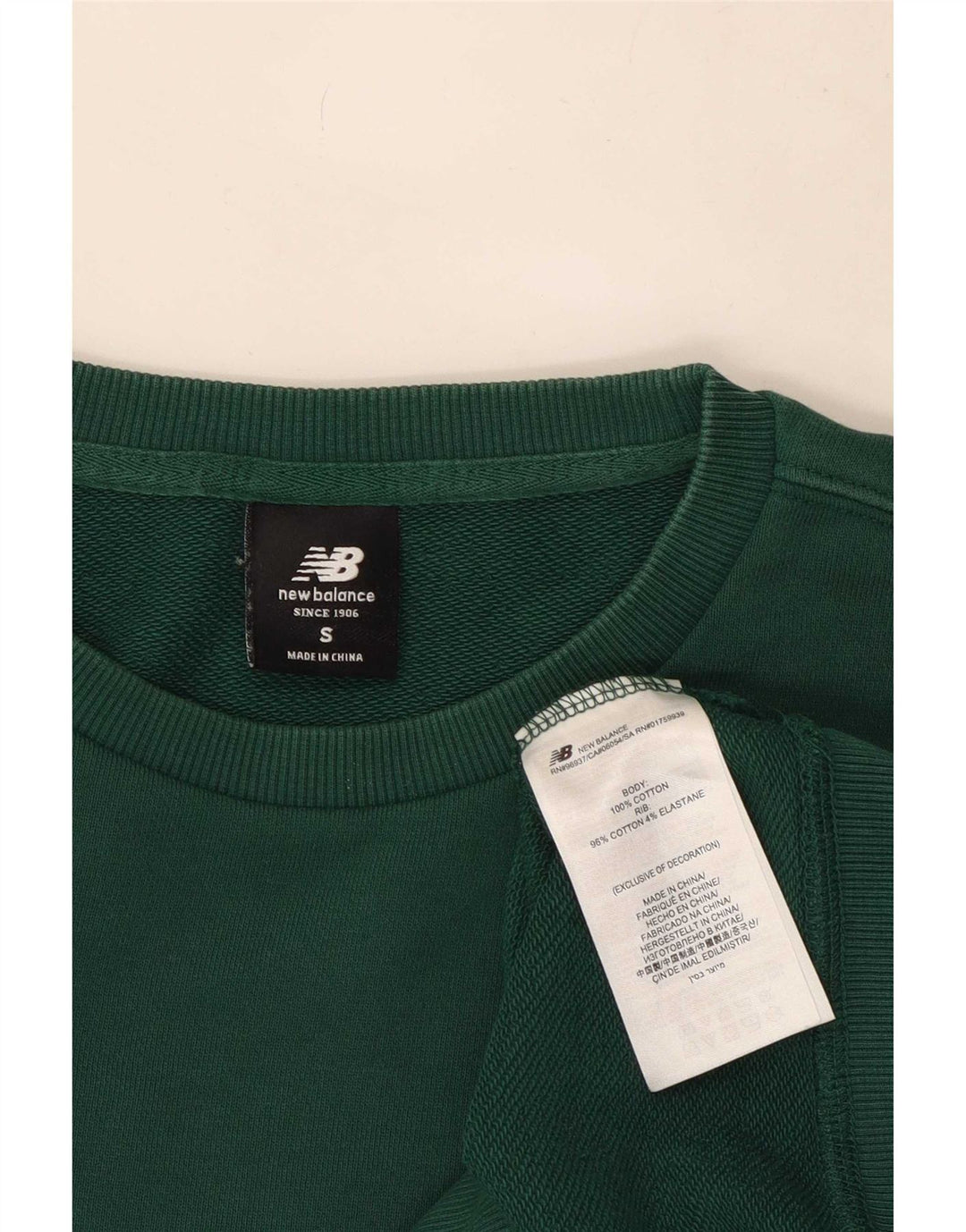 New Balance Herre Sweatshirt Jumper lille grøn bomuld