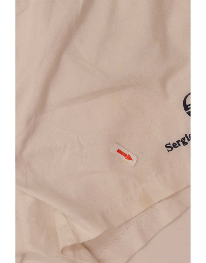 Sergio Tacchini Herre grafiske sportsshorts IT 46 Small White Polyester