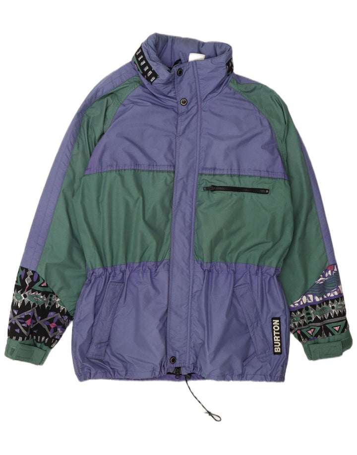 Burton Herre Windbreaker Jacket UK 38 Medium Lilla Colourblock Nylon