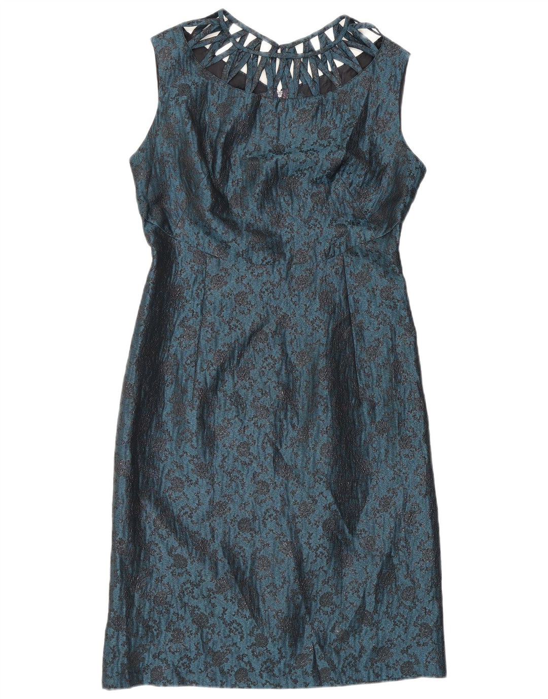 Vintage kvinders 2 knap 2 stykke sæt UK 12 Medium Blue Floral