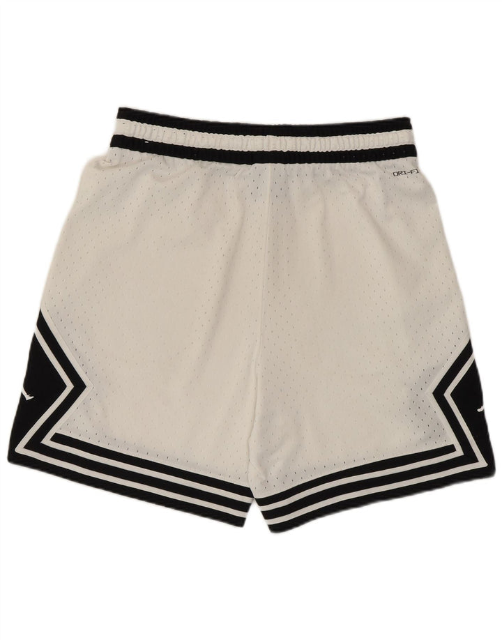 Jordan Herre Dri Fit grafiske sportsshorts Medium White Colourblock Polyester