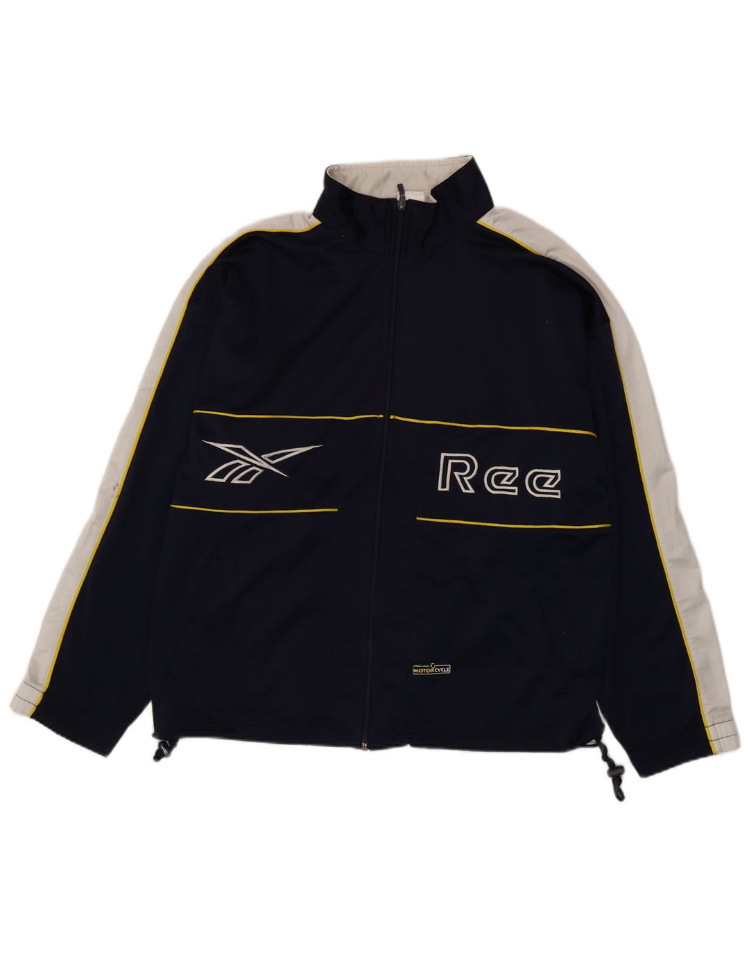 Reebok Herre grafisk træningsdragt Topjakke Medium Navy Blue Colourblock