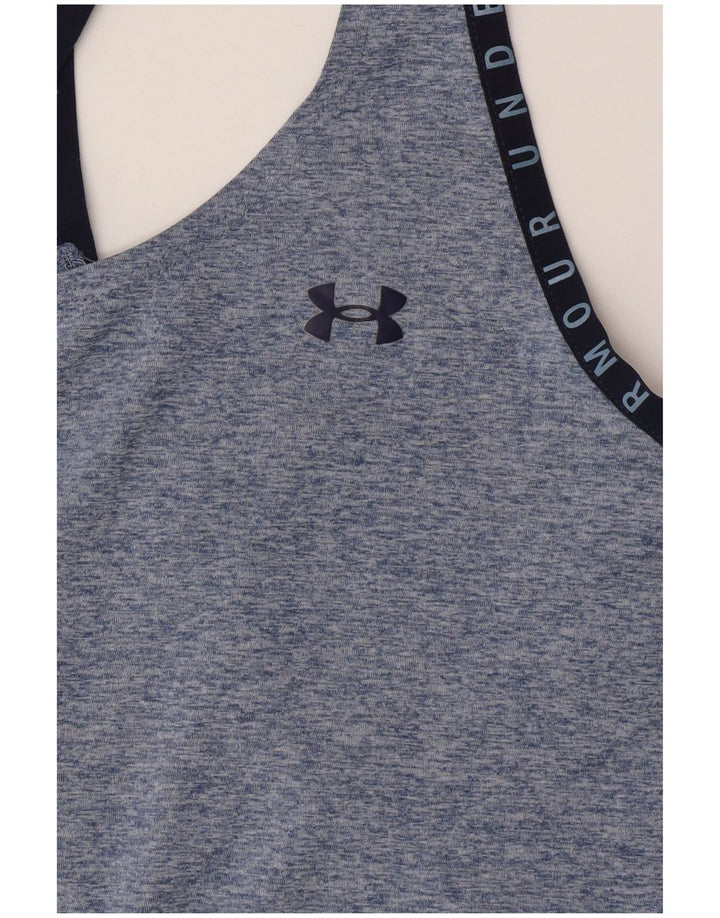 Under Armour Dame Grafisk Vest Top UK 10 Small Blue Flecked